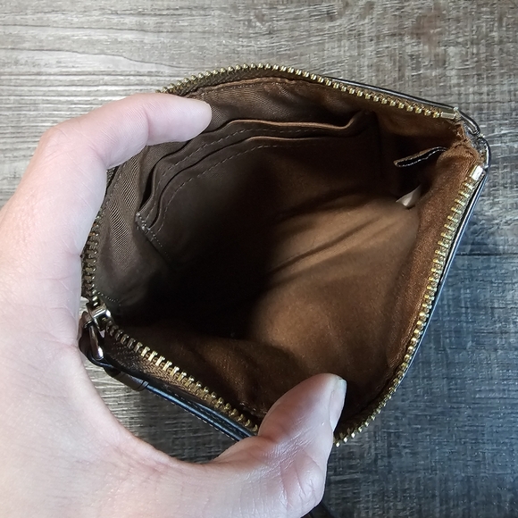 Coach - Tan and Brown Signature Wristlet - Picture 3 of 7